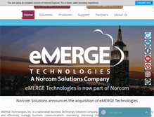 Tablet Screenshot of emergetechnologies.us